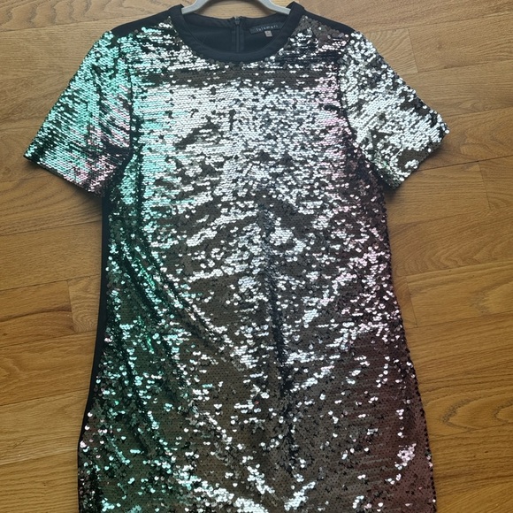 Sequin Short Sleeve Dress - Picture 1 of 5